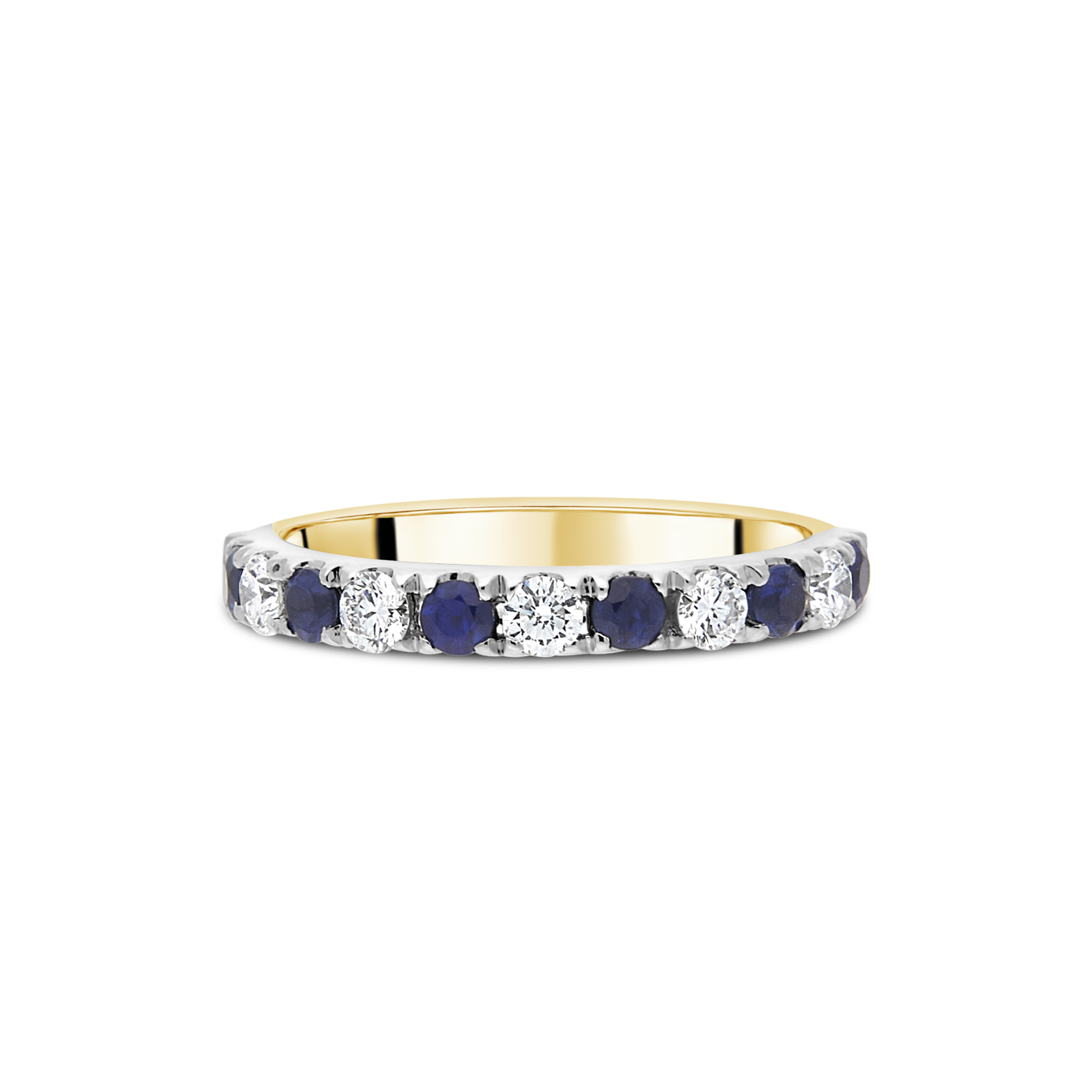 Sapphire and Diamond Ring, Yellow Gold and Platinum - Appleby Jewellers Dublin