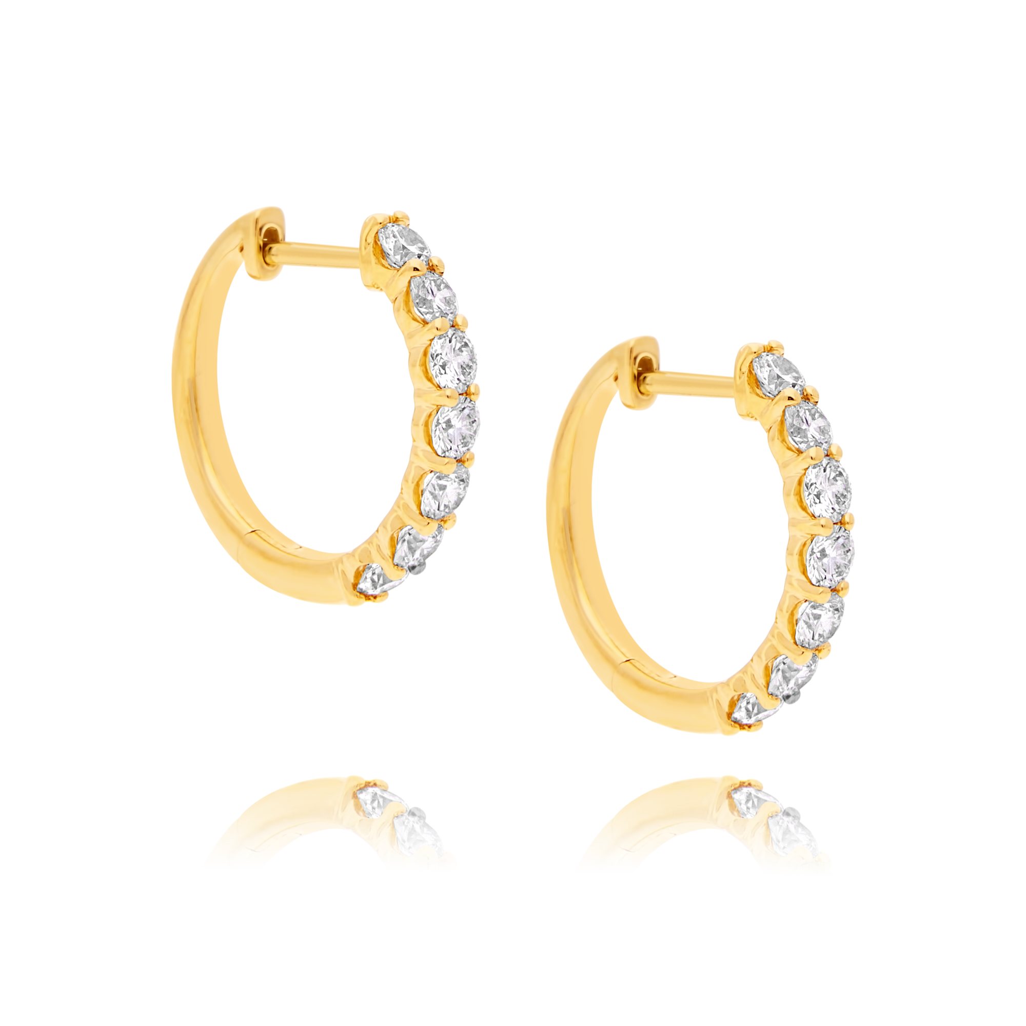 18ct Diamond Hoop Earrings - Appleby Jewellers Dublin