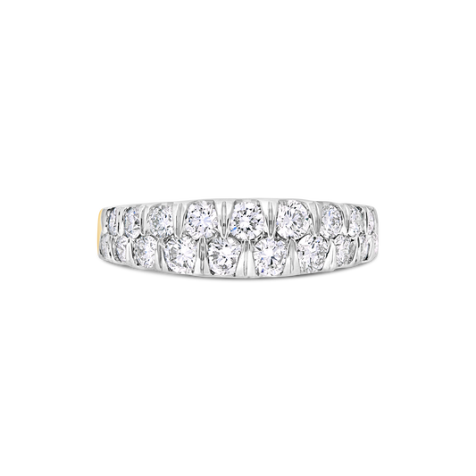 18ct 2-Row Diamond Ring