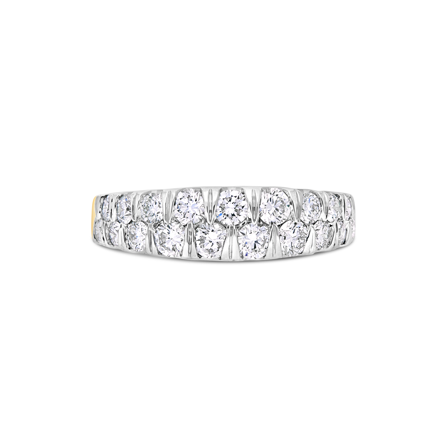 18ct 2-Row Diamond Ring