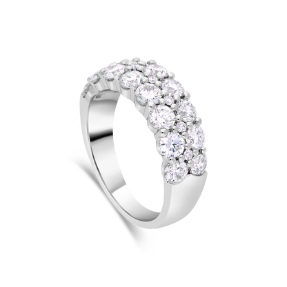 Platinum 2-Row Diamond Ring