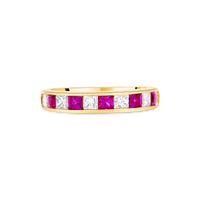 Ruby and Diamond Channel Eternity Ring (18ct Gold) - Appleby Jewellers Dublin