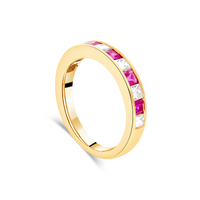 Ruby and Diamond Channel Eternity Ring (18ct Gold)