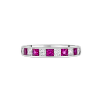 Ruby and Diamond Channel Eternity Ring - Appleby Jewellers Dublin