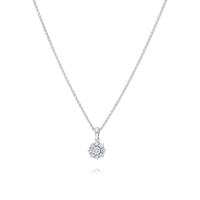 18ct White Gold Diamond Cluster Pendant and Chain - Appleby Jewellers Dublin