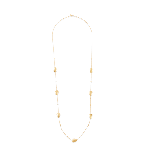 14ct Brushed Gold Nugget Necklace