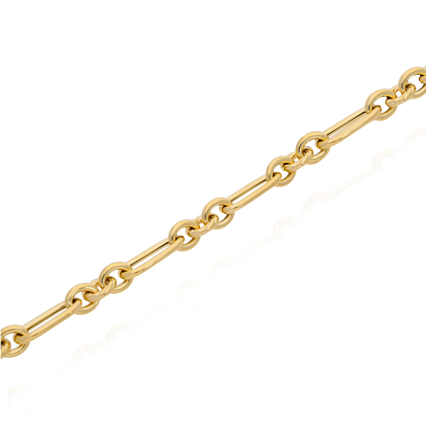 Oval Link Yellow Gold Bracelet