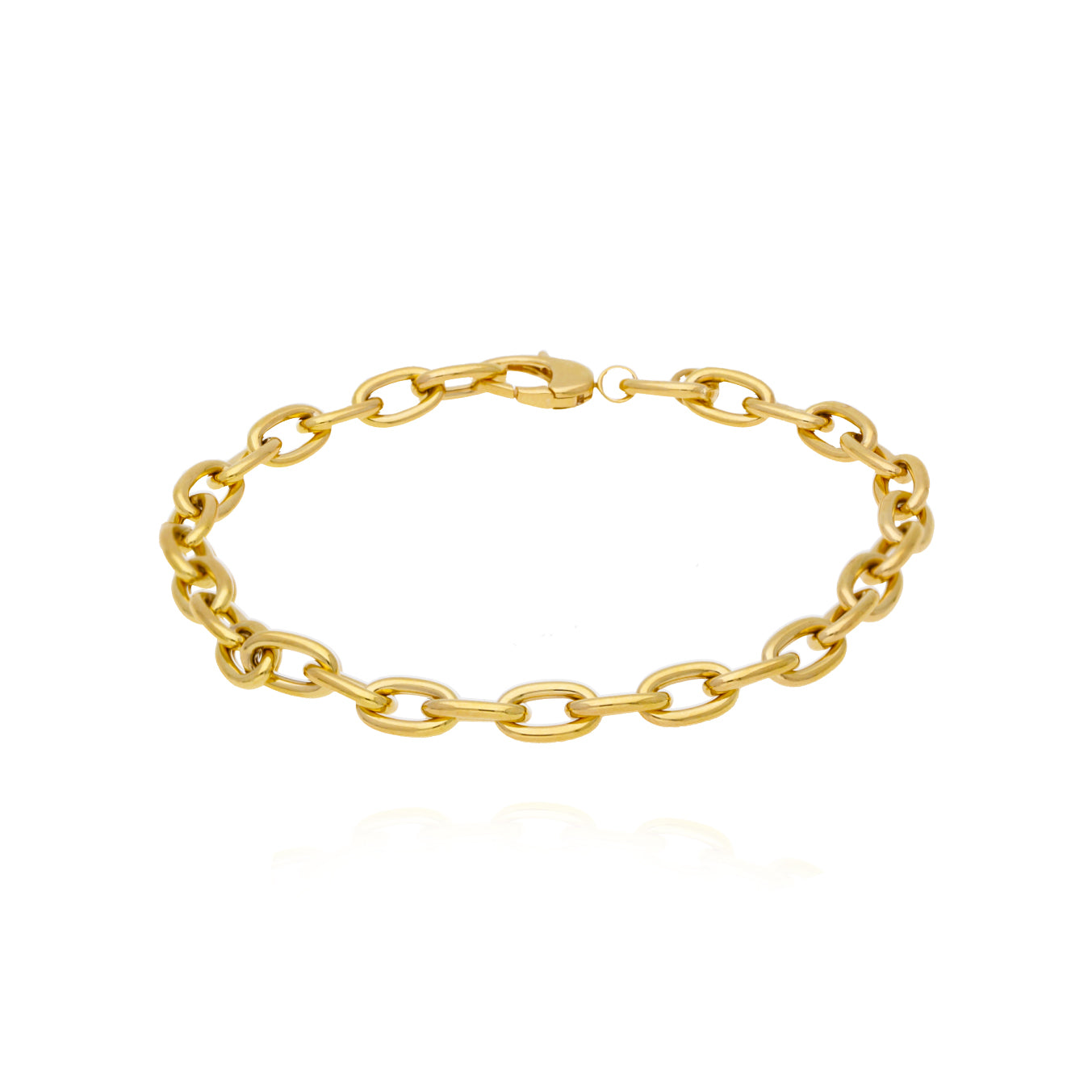 Gold oval sale link bracelet