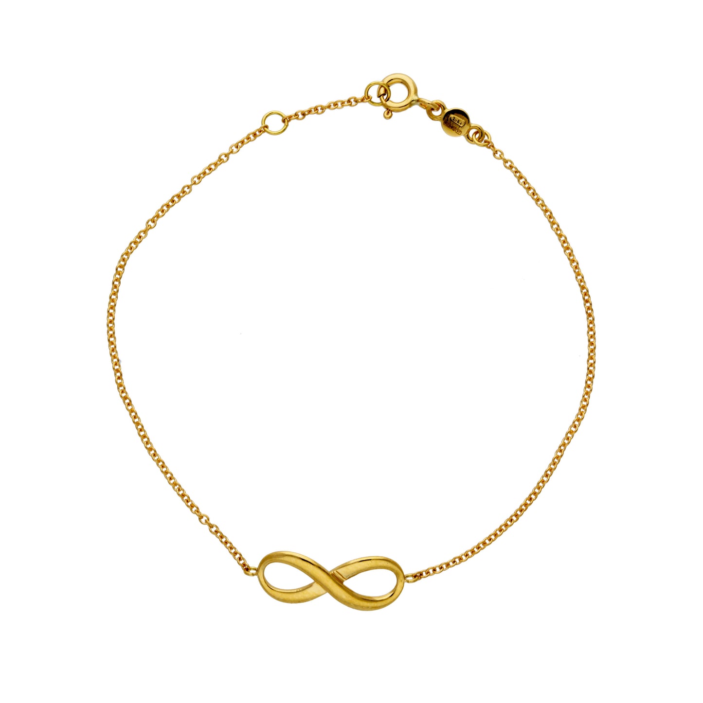18ct Yellow Gold Infinity Bracelet