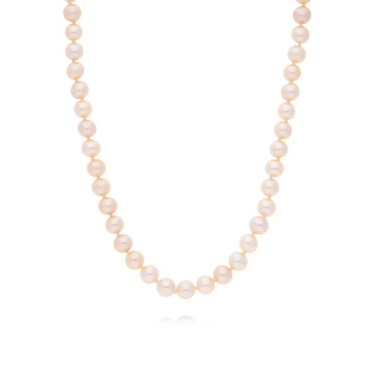 Classic Pearl Strand Necklace - Yellow Gold Clasp