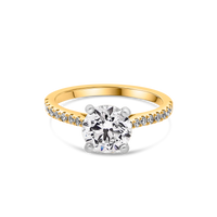 J'adore Engagement Ring with Side Diamonds