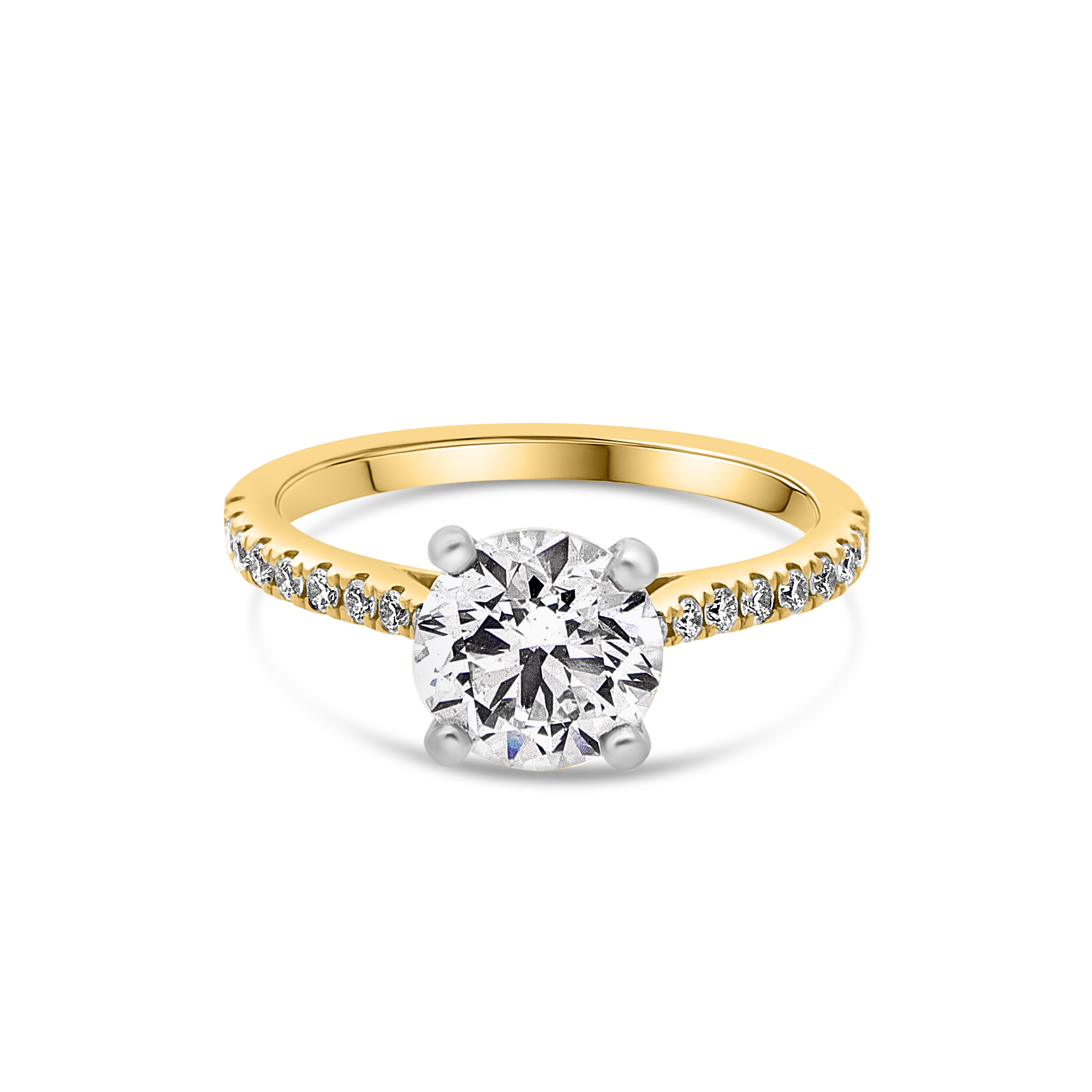 J'adore Engagement Ring with Side Diamonds