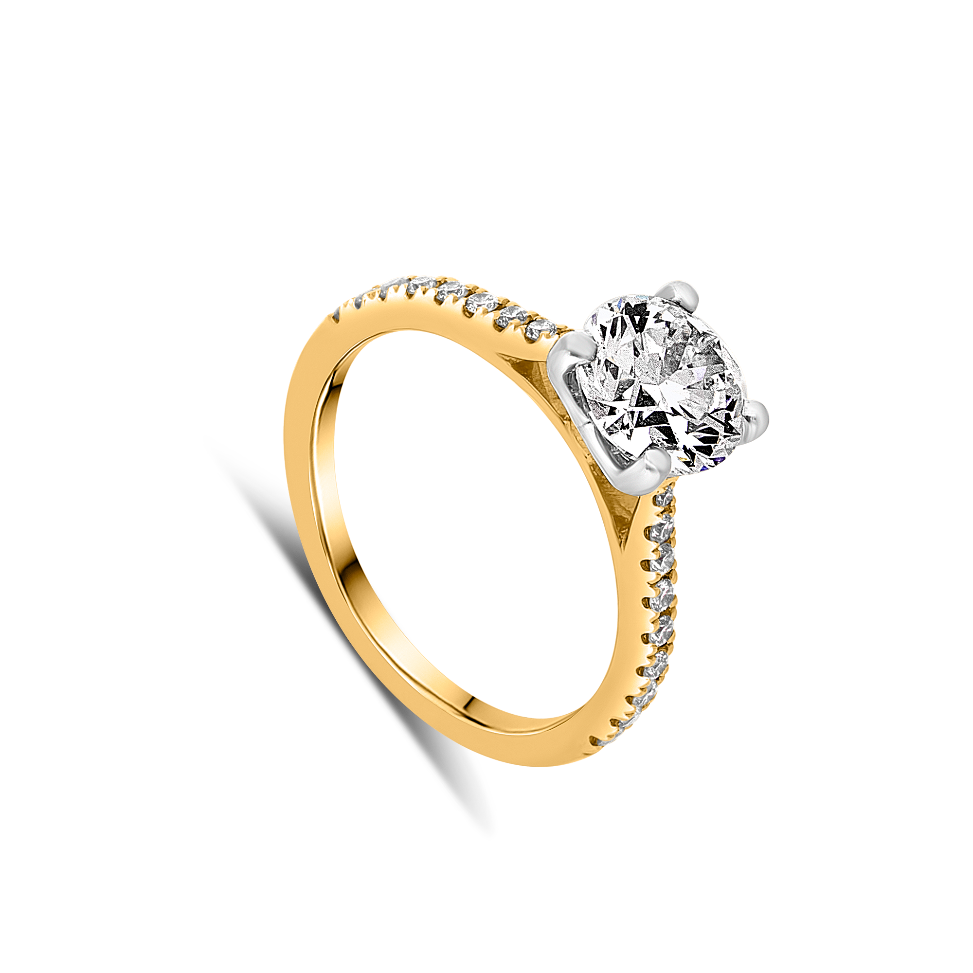 J'adore Engagement Ring with Side Diamonds