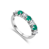 The "Galeria" Emerald and Diamond 7 Stone, Platinum