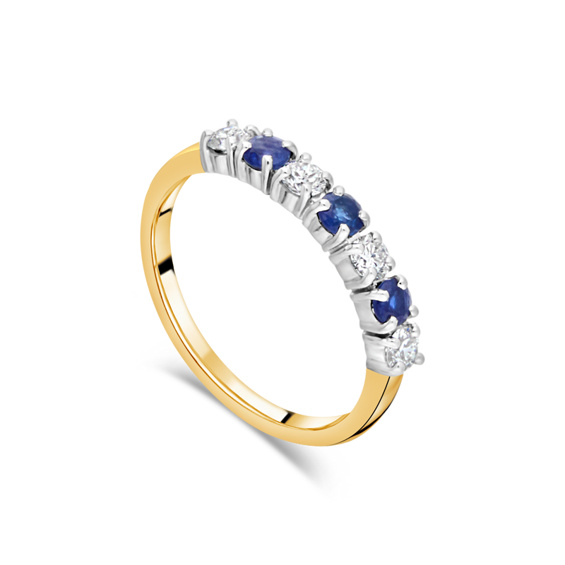 The "Galeria" Sapphire and Diamond, Yellow Gold