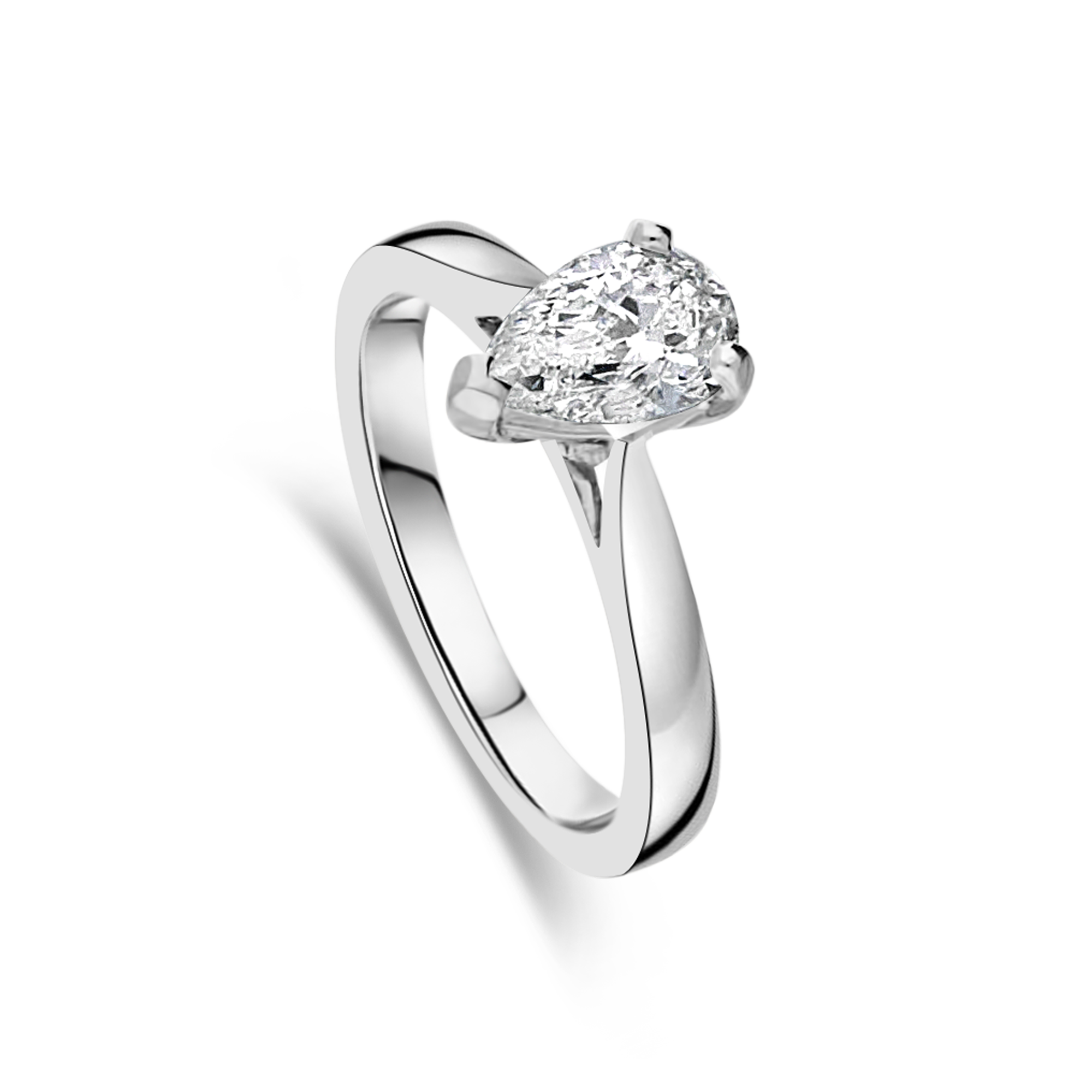 Peitho Pear Cut Solitaire Engagement Ring