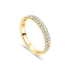 18ct Yellow Gold and Double Row Diamond Ring