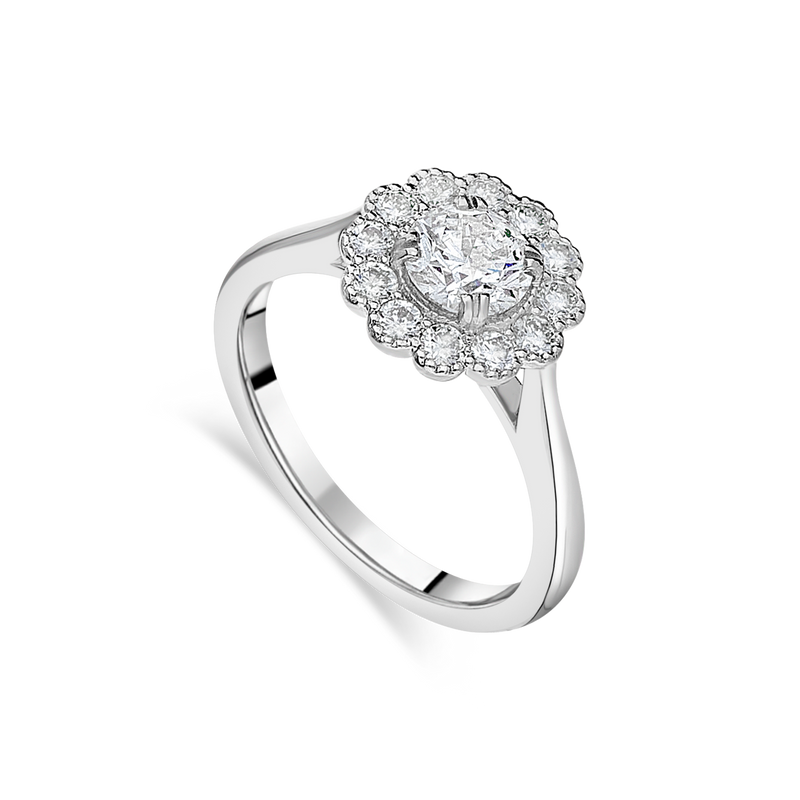 The Kate Flower Engagement Ring (Round Diamond)