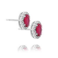 Ruby and Diamond Earrings