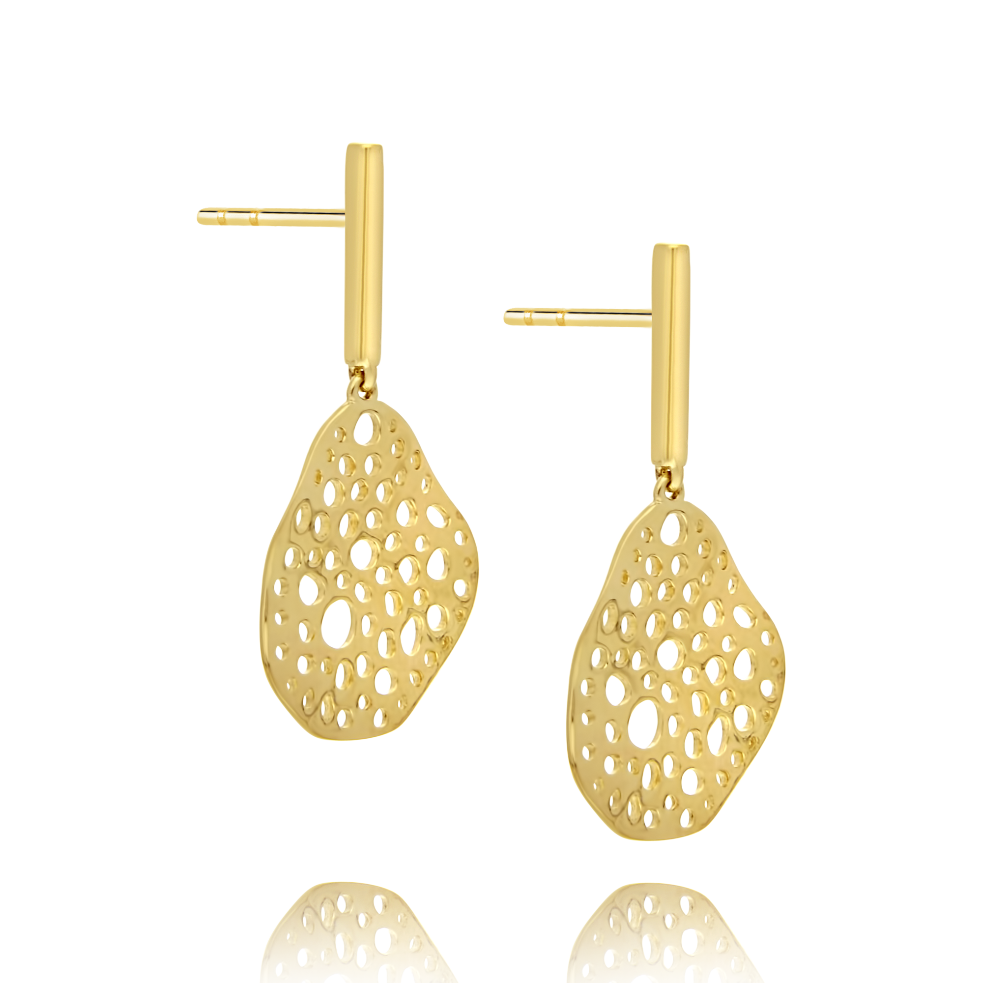 9ct Gold Fretwork Earrings