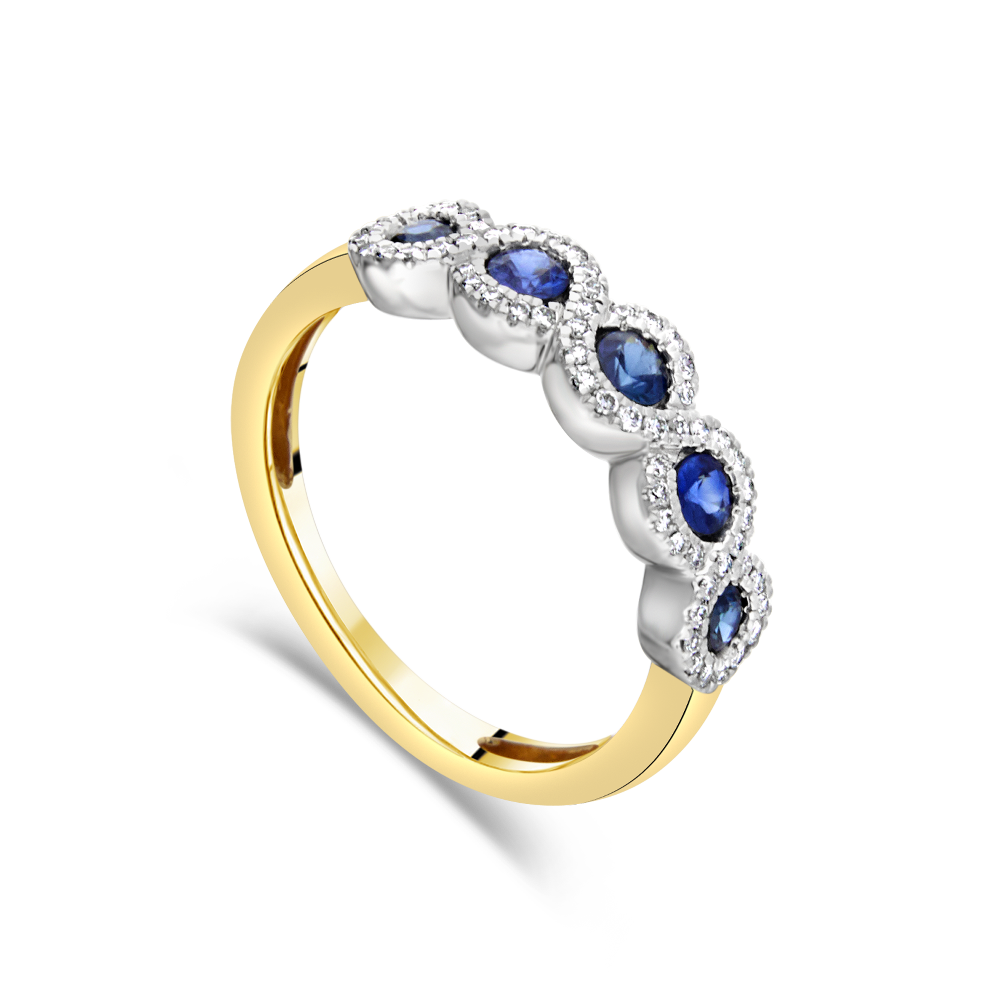 The "Presence" with Blue Sapphire, Yellow Gold