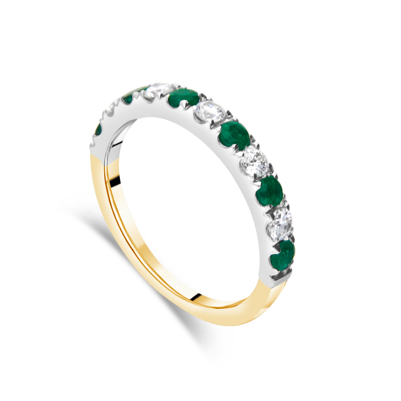The Chantilly with Emerald and Diamond, Yellow Gold