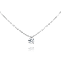 18ct White Gold Solitaire 0.5ct Diamond Pendant