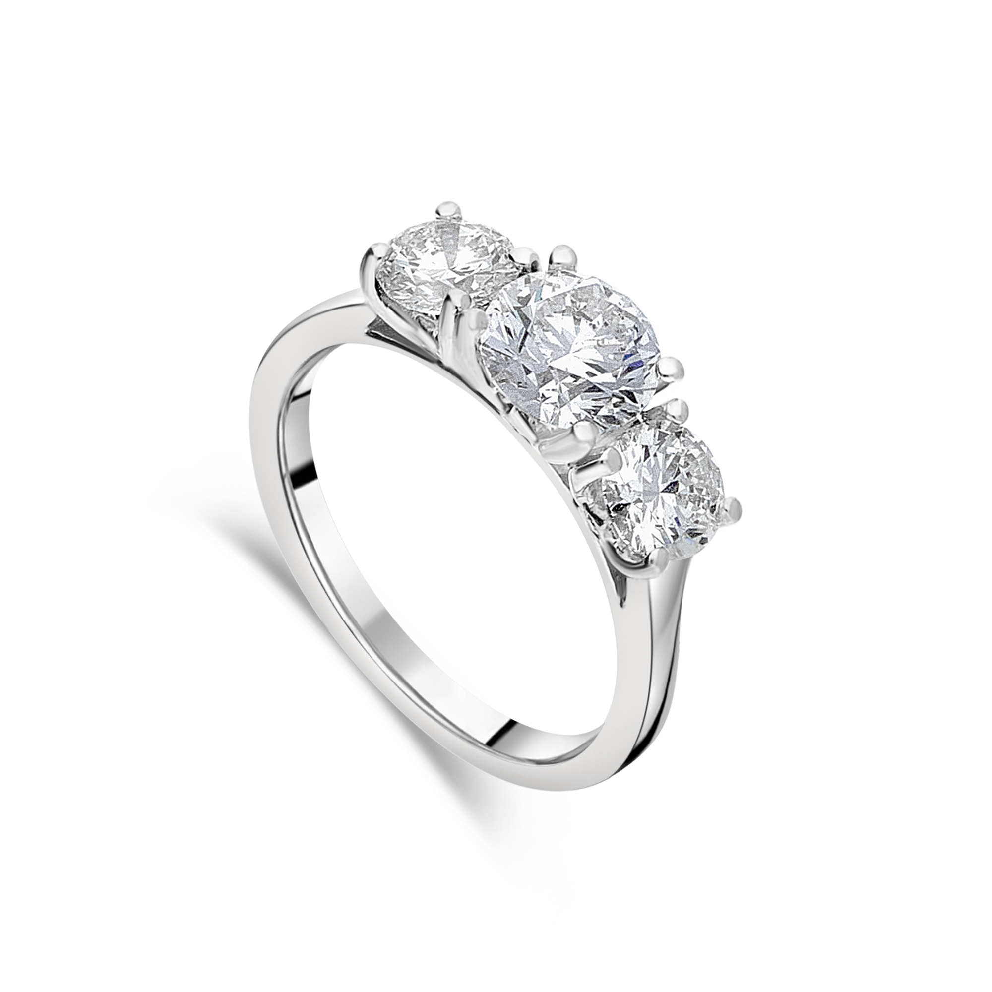Elegant platinum diamond engagement ring from Appleby Jewellers Dublin with a sparkling central diamond and intricate band design.