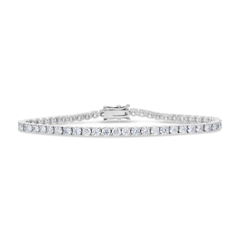 White Gold Round Diamond Tennis Bracelet (7.60ct) - Appleby Jewellers Dublin