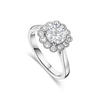 The Kate Flower Engagement Ring (Cushion Shaped Diamond)