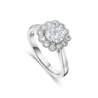 The Kate Flower Engagement Ring (Cushion Shaped Diamond)