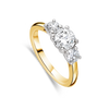 'Tulip' Trilogy Engagement Ring with Round Brilliant Diamonds - Appleby Jewellers Dublin