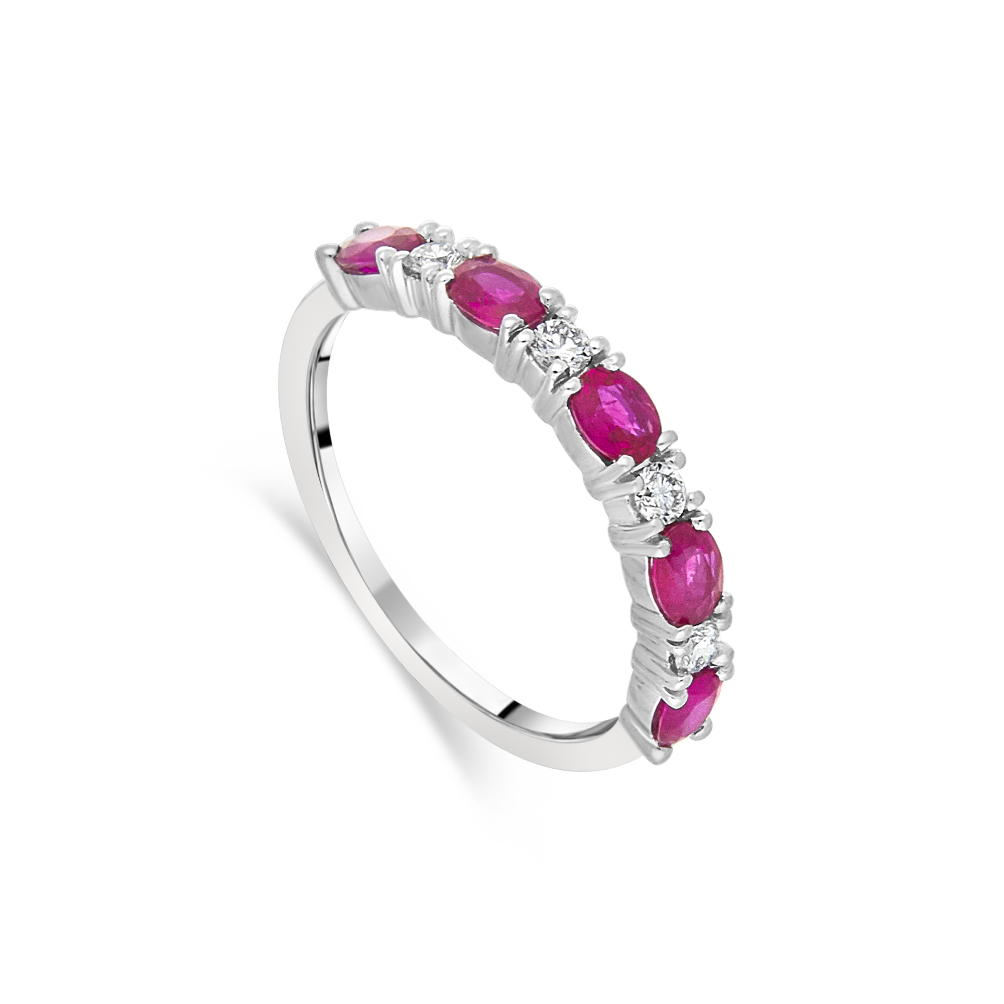 Ruby and Diamond Band Eternity Ring