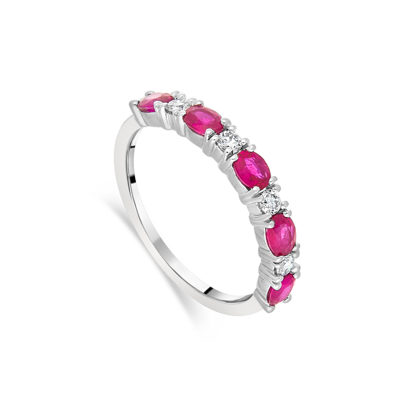 Ruby and Diamond Band Eternity Ring