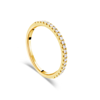 Yellow Gold Diamond Ladies Wedding Band