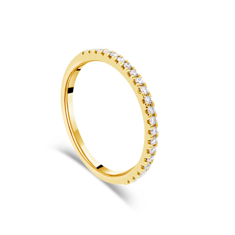 Yellow Gold Diamond Ladies Wedding Band