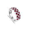 Platinum "Profile" Ruby and Diamond Pavé-set Band