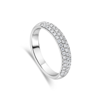 Platinum "Frill" Pavé-Set Diamond Ring