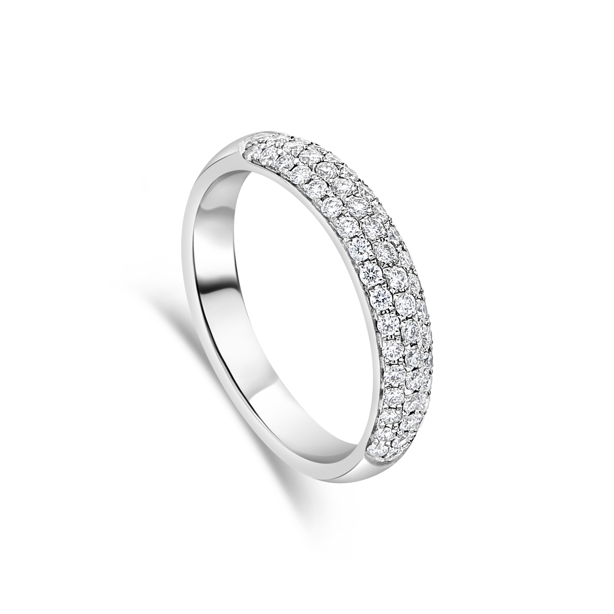 Platinum "Frill" Pavé-Set Diamond Ring