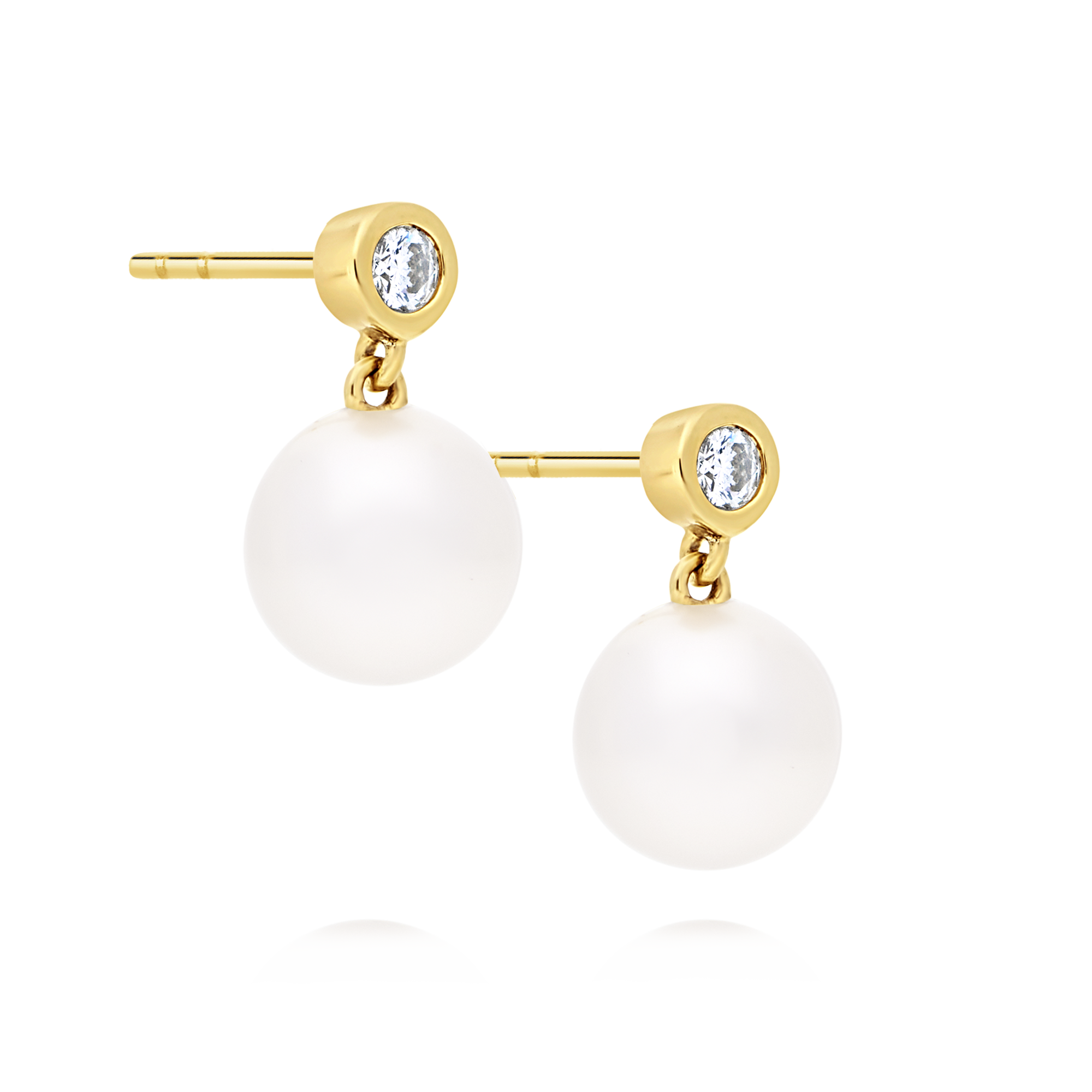 18ct Gold Akoya Pearl Earrings