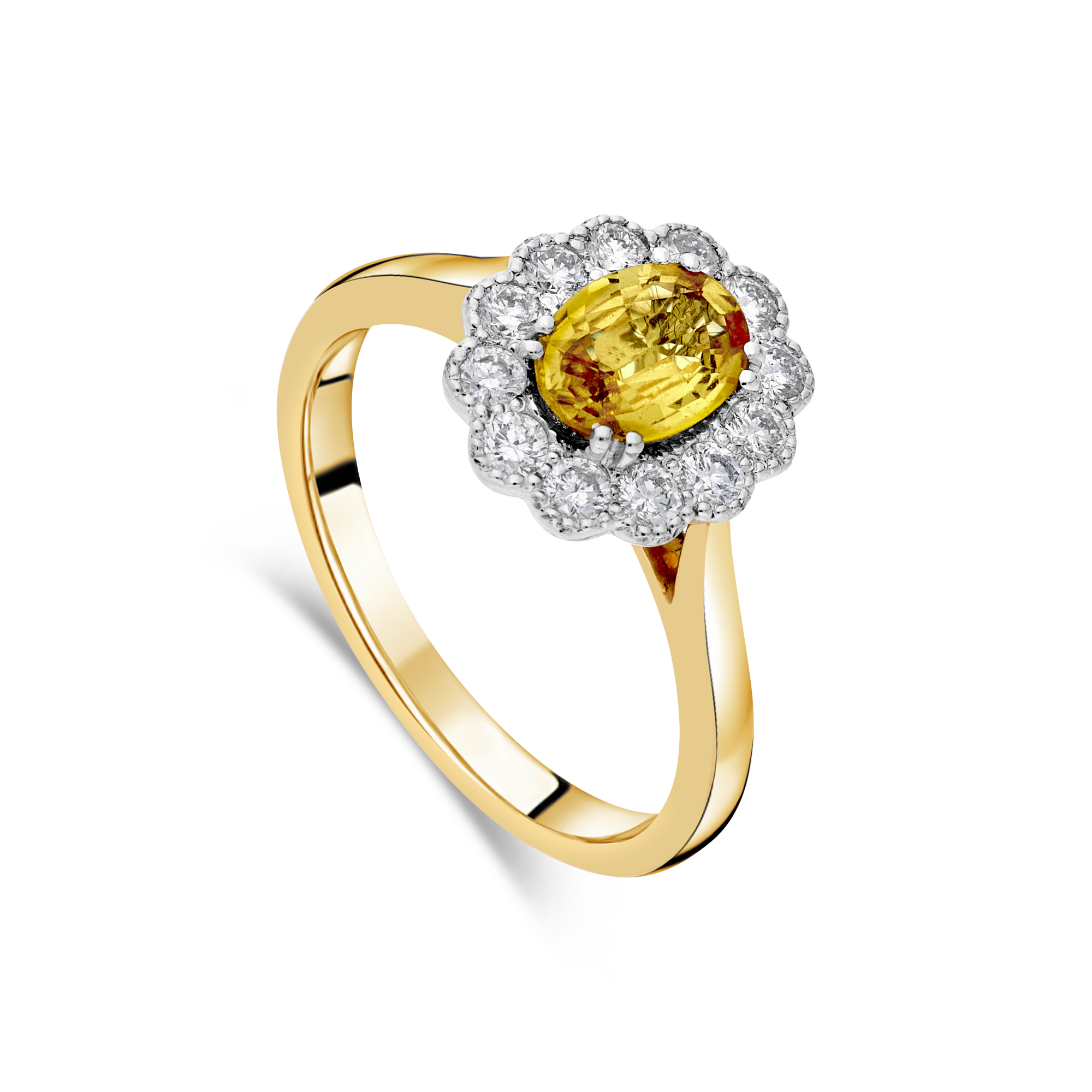 The "Kate" Flower Yellow Sapphire and Diamond Ring