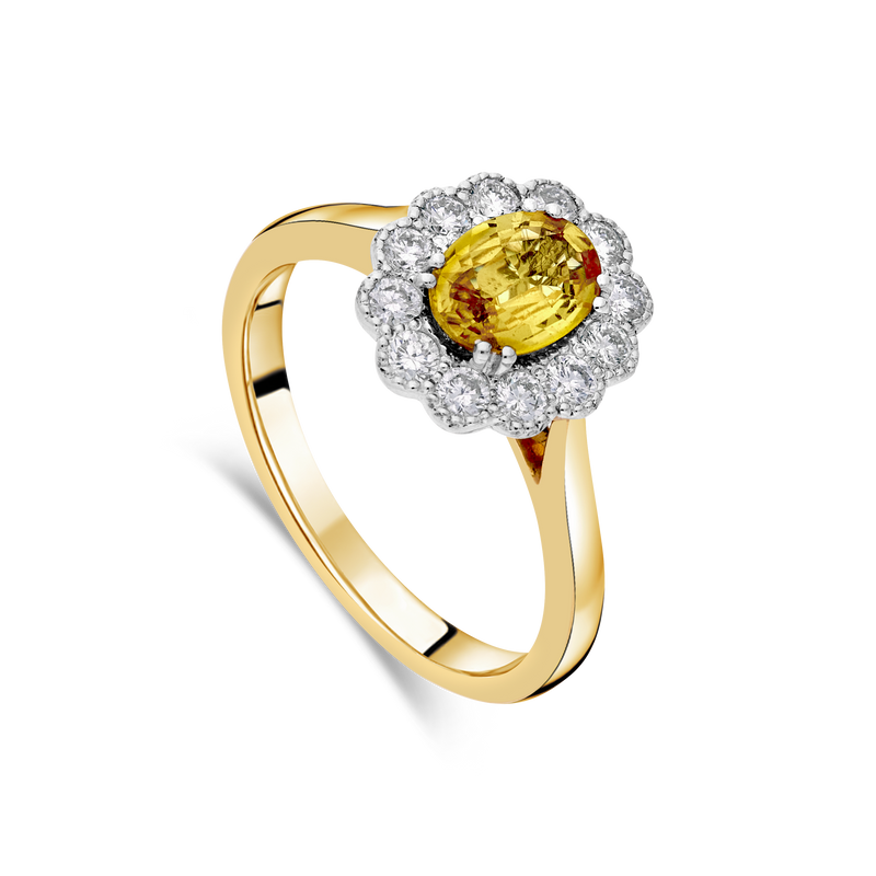 The "Kate" Flower Yellow Sapphire and Diamond Ring