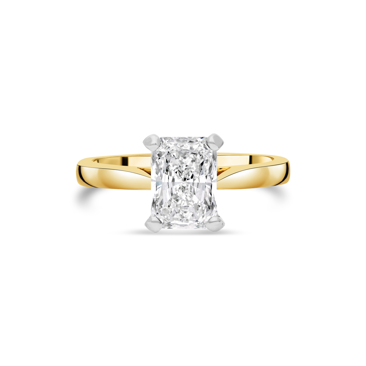 Radiant 0.70ct diamond engagement ring by Appleby Jewellers Dublin featuring a sparkling radiant-cut diamond on a sleek band.