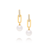 18 Carat Pearl & Diamond Earrings