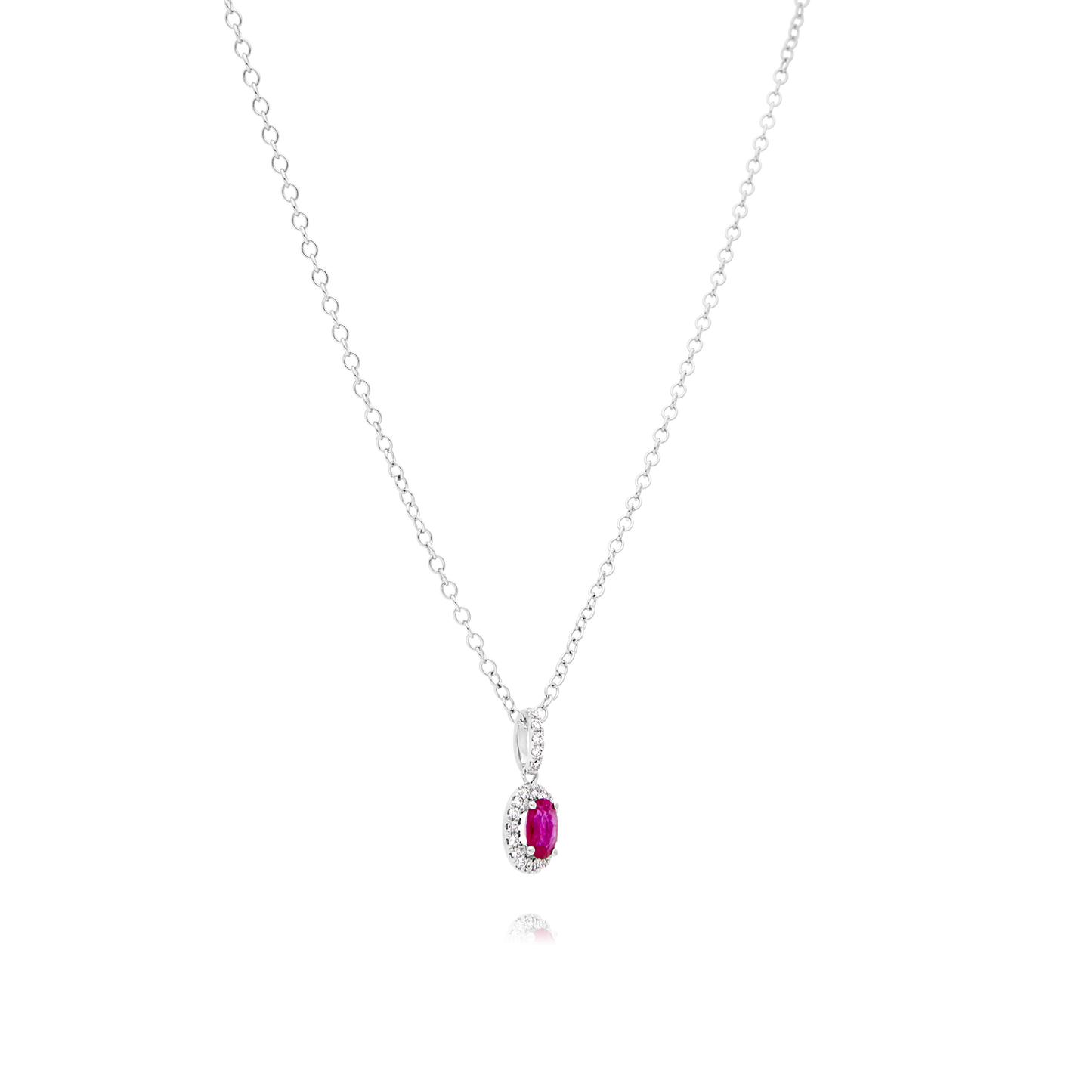 18 carat ruby & diamond pendant