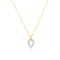 18 Carat Pear Shaped Pendant with Gold Chain