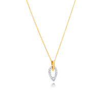 18 Carat Pear Shaped Pendant with Gold Chain