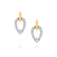 18 Carat Pear Shaped Diamond Earrings