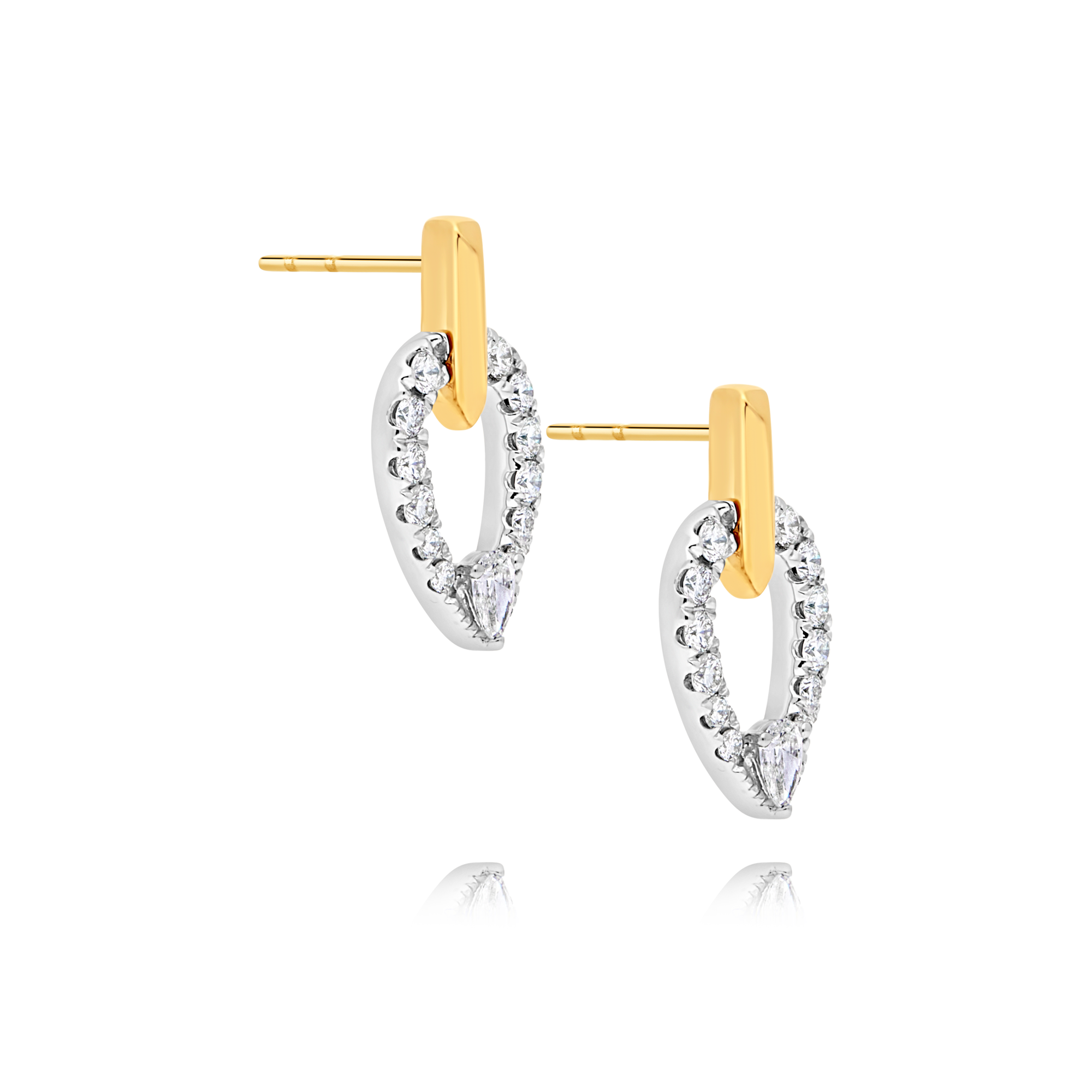 18 Carat Pear Shaped Diamond Earrings