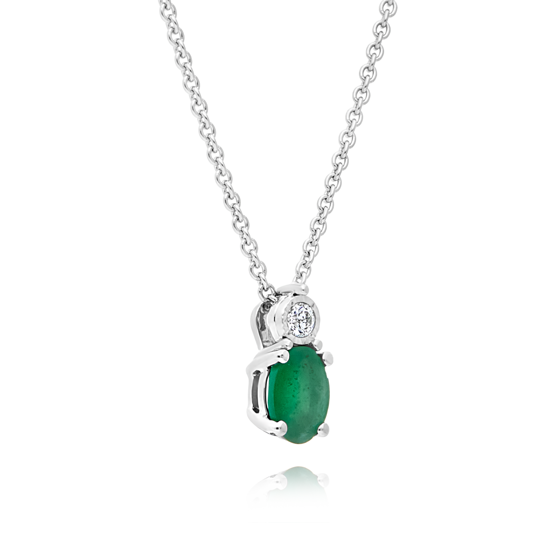 Diamond and emerald discount necklace